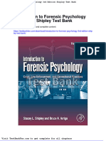Full Download Introduction To Forensic Psychology 3rd Edition Shipley Test Bank