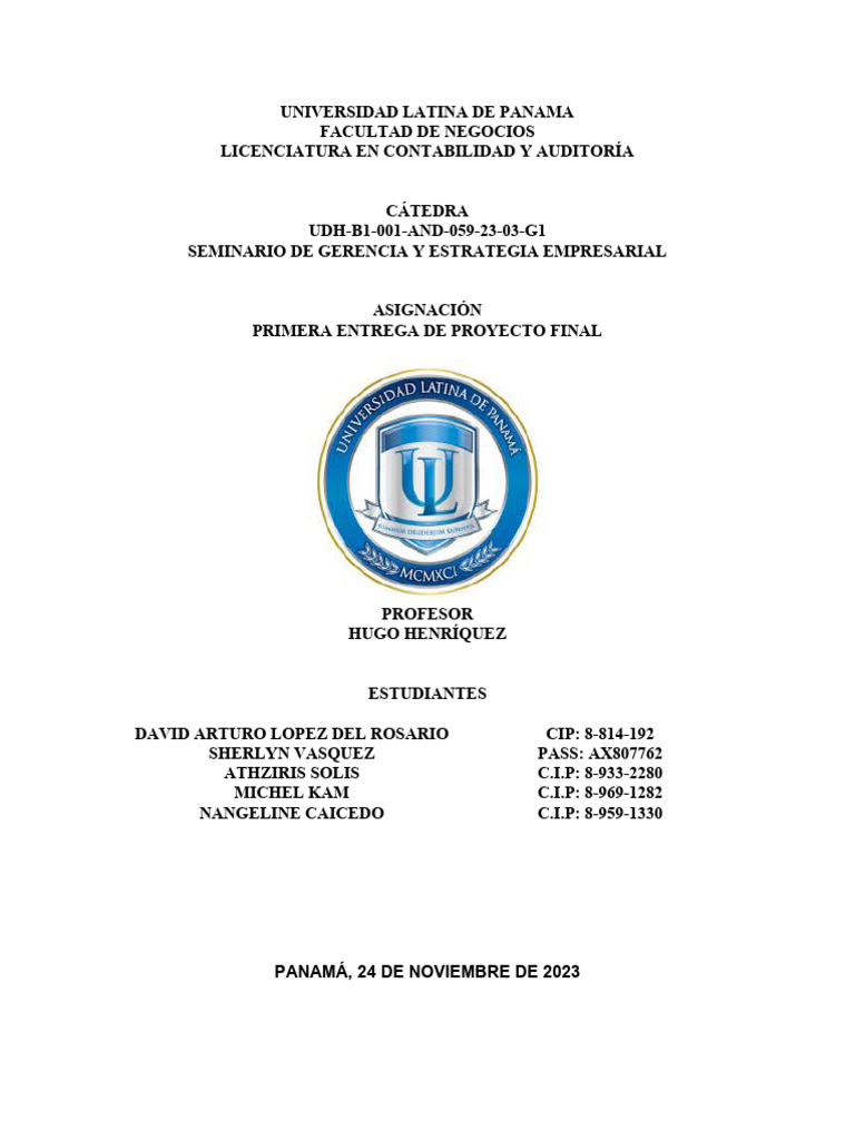 Primera Entrega de Proyecto Final - 104519 | PDF | Sistema de ...