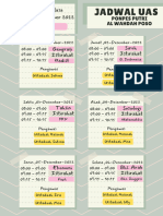 Jadwal Uas Ponpes Al Wahdah