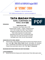 Tata Ibadah PKB 21 September 2023