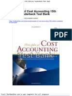 Full Download Principles of Cost Accounting 15th Edition Vanderbeck Test Bank