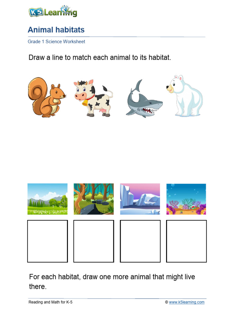 grade1animalhabitatsb PDF