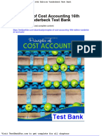 Full Download Principles of Cost Accounting 16th Edition Vanderbeck Test Bank