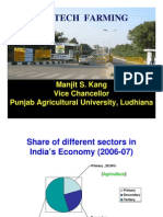 Biotech Farming by Dr. Manjit Singh Kang, Vice Chancellor, Punjab Agricultural University. Ludhiana