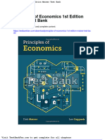 Full Download Principles of Economics 1st Edition Mateer Test Bank