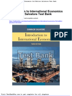Full Download Introduction To International Economics 3rd Edition Salvatore Test Bank