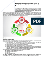 Hướng dẫn xây dựng hệ thống quy trình quản lý HSE