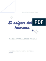 El Origen Del Ser Humano