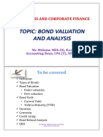 Bond Analysis and Valuation Notes Handout