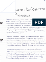 Introduction To Cognitive Psychology