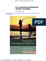 Full Download Introduction To Learning and Behavior 5th Edition Powell Test Bank