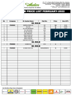 PHONIX BULB Price List February-2022