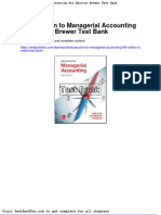 Full Download Introduction To Managerial Accounting 8th Edition Brewer Test Bank