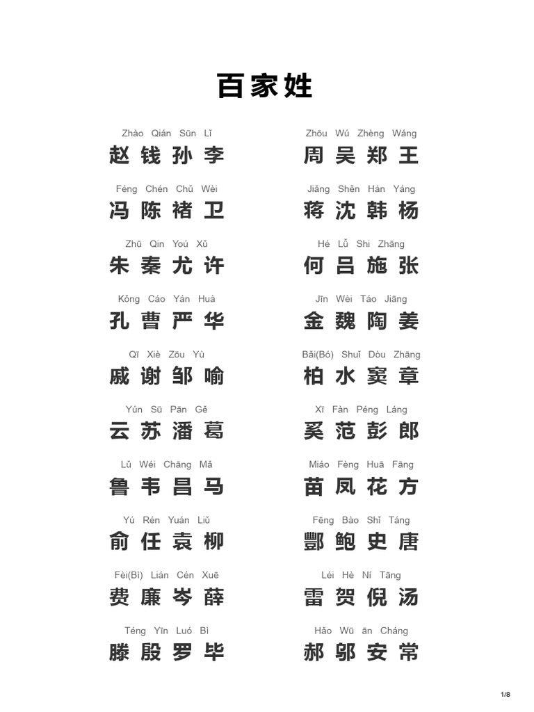 百家姓| PDF