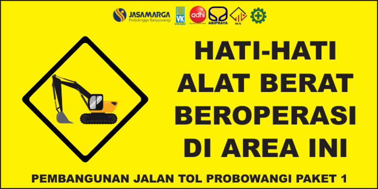 Rambu Hati-Hati Alat Berat Proyek Jalan | PDF