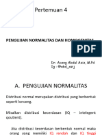 PENGUJIAN Normalitas Dan Homogenitas