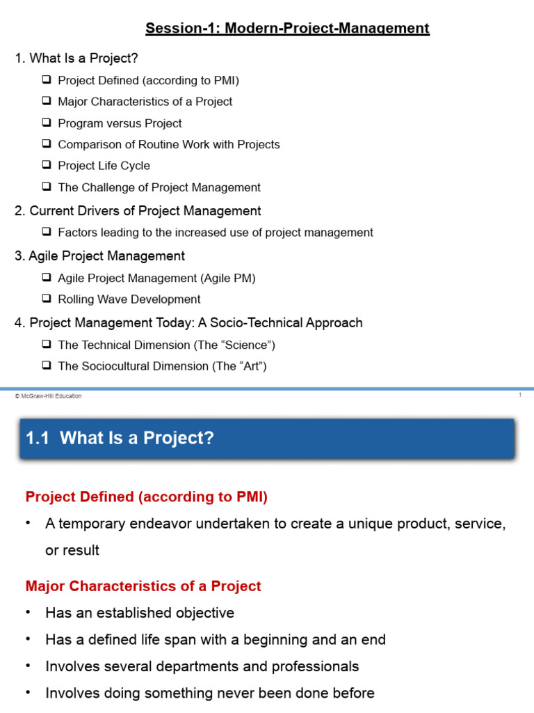 Session 1 Modern Project Management | PDF | Project Management | Agile ...