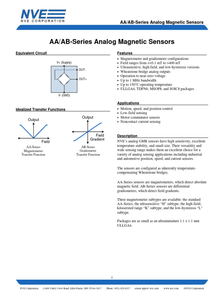 Analog Catalog | PDF | Magnetometer | Sensor