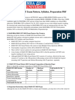 Mah Cet Exam Pattern Syllabus Preparation