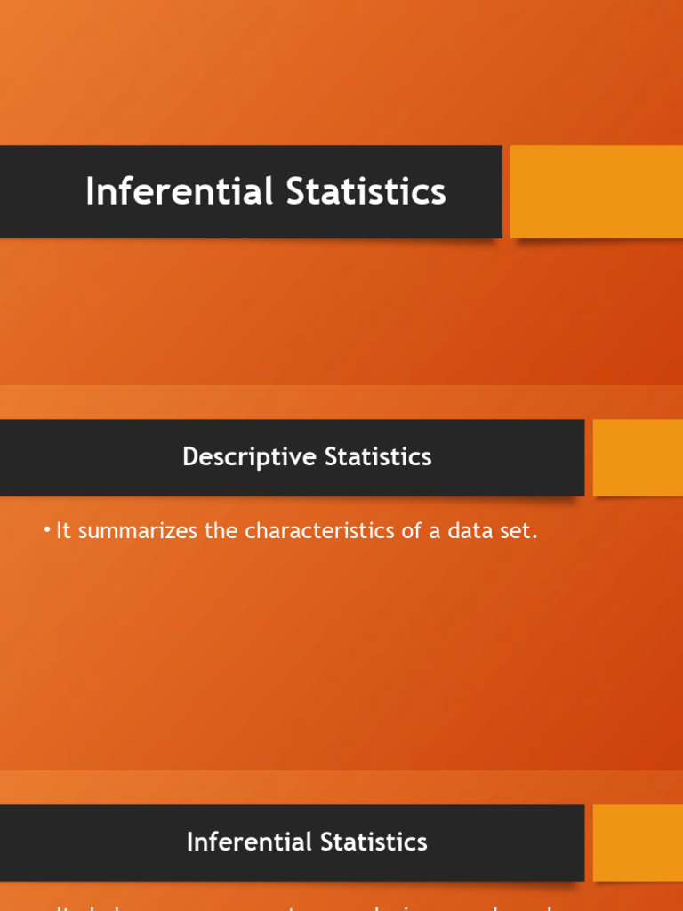 Inferential Statistics PDF Statistics Estimator