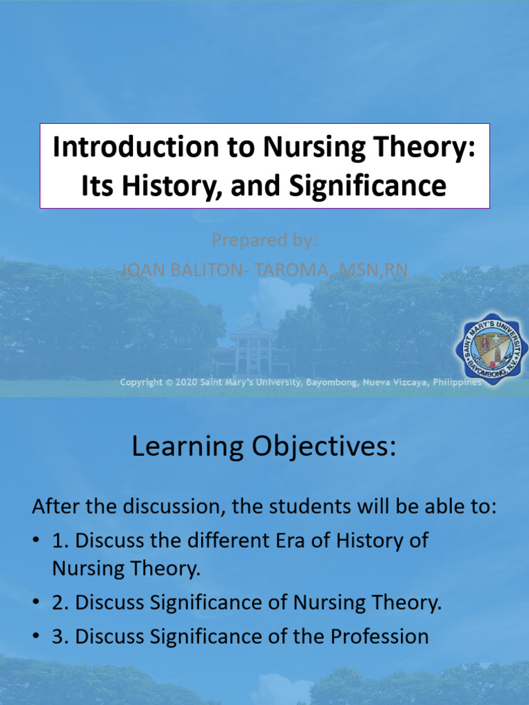 History of Nursing Theory FINAL | PDF | Positivism | Rationalism