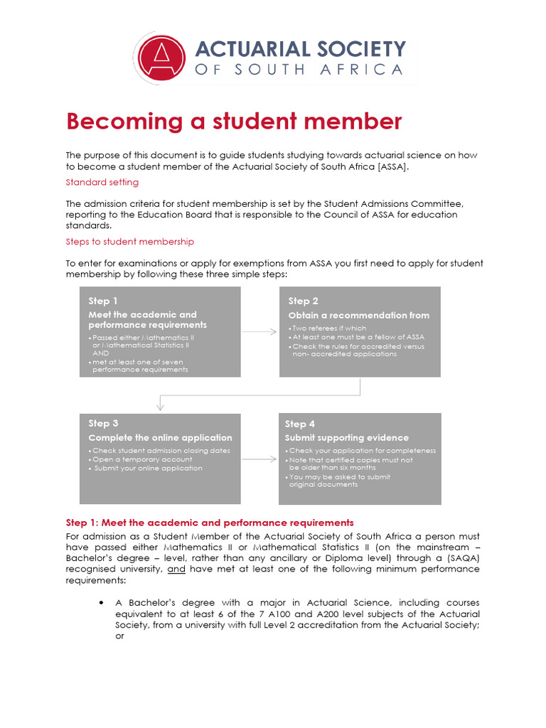 Becoming A Student Member 29112022 Pdf University And College