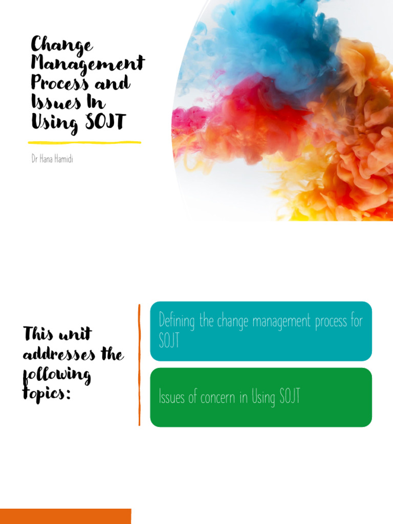 SOJT Change Management Overview | PDF | Business | Business Economics