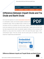Difference Between Impatt Diode and Tra Diode and Baritt Diode