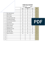 Form Nilai Mapel Tauhid Kelas 8 A PDF