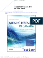 Full Download Nursing Research in Canada 3rd Edition Wood Test Bank