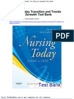 Full Download Nursing Today Transition and Trends 7th Edition Zerwekh Test Bank