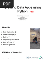 Creating Data Apps in Pure Python