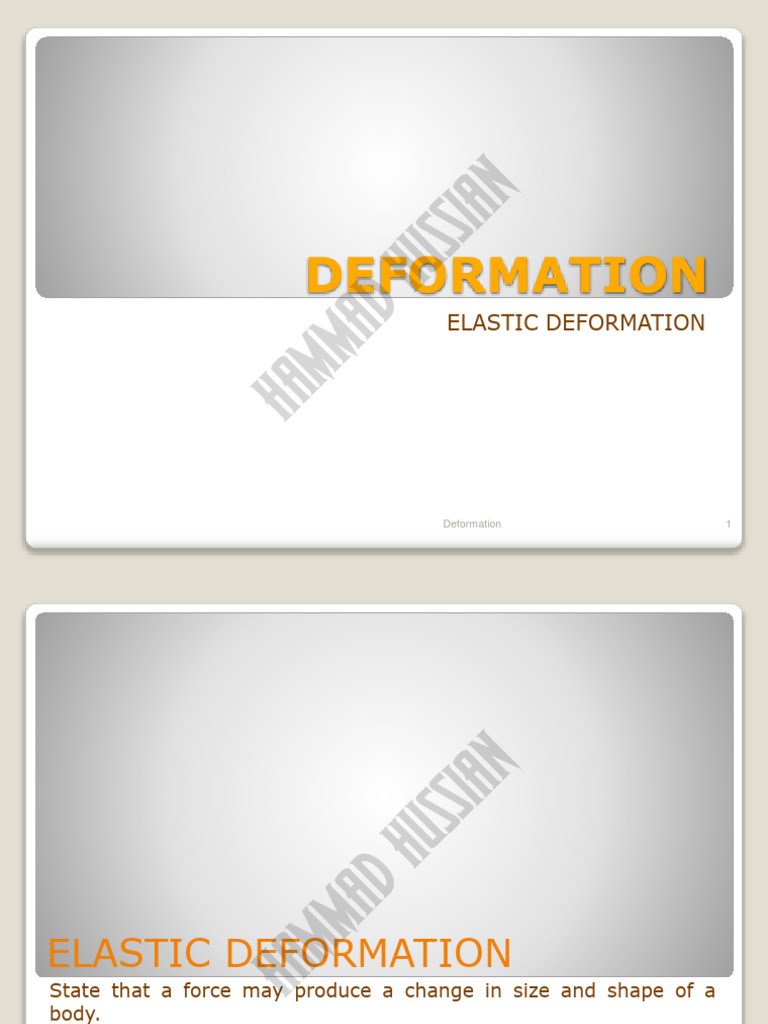 Understanding Elastic Deformation Concepts | PDF | Deformation ...