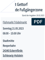 Flohmarkt Gettorf Eckernförde Fußgängerzone ? MFT