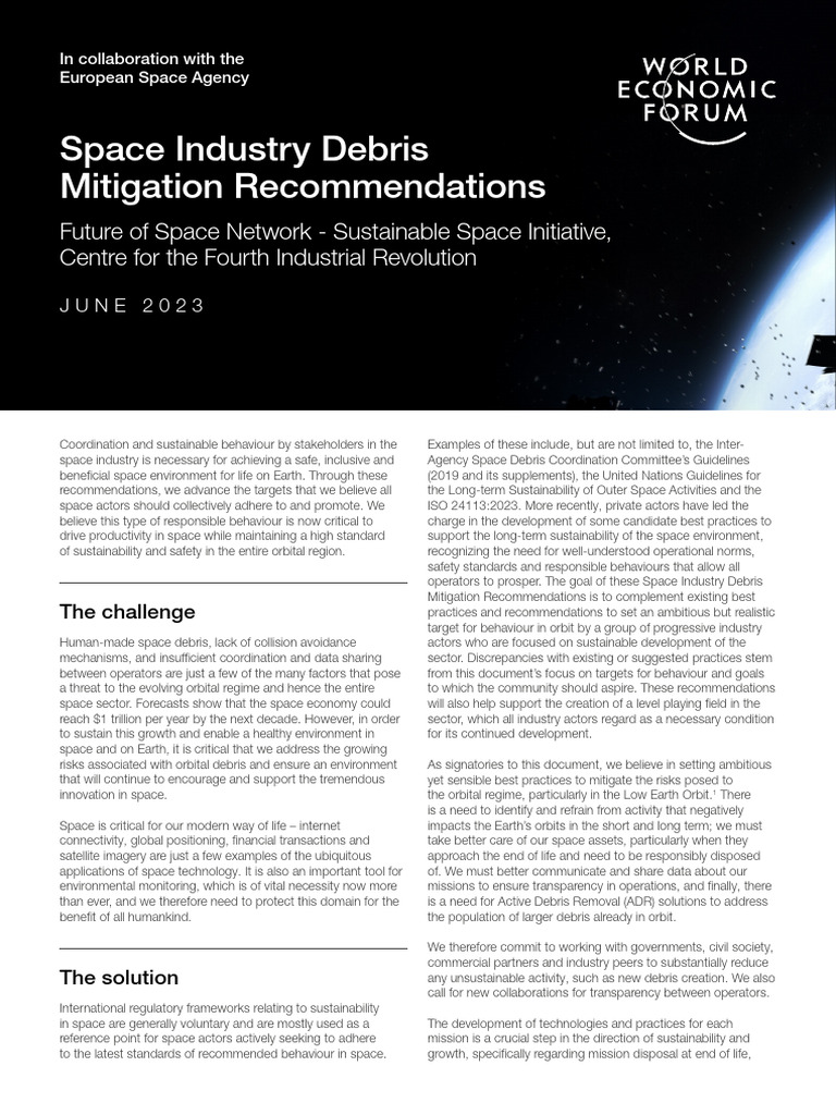 Space Debris Mitigation2 PDF Space Debris Sustainability