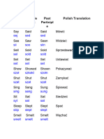 2 Czasowniki Nieregularne Cz. 2 Z Wymową