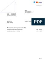 Zinsnachweis / Vermögensausweis 2022: Issued by Swisscard Aecs GMBH