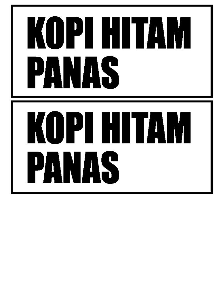 Kopi Hitam | PDF