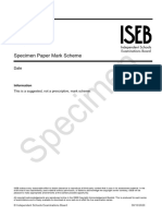 Specimen CE 13 Latin Mark Scheme 2022