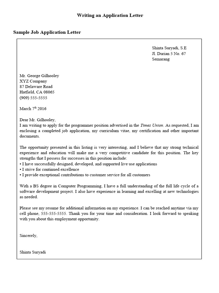 Materi Application Letter (How To Write A Good Application Letter) PDF