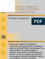 Sintaks at Semantiks NG Mga Verbal Na Salitang Ugat - JV