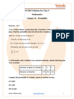 NCERT Solutions For Class 9 Maths Chapter 15 - Probability - .