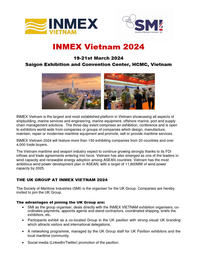 UK Firms: Join INMEX Vietnam 2024 | PDF | Vietnam | Value Added Tax