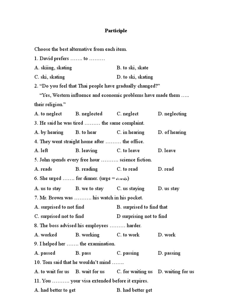 Participle 2 | PDF