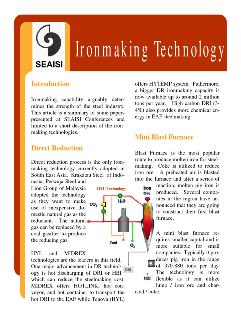 Ironmaking | PDF | Steelmaking | Blast Furnace
