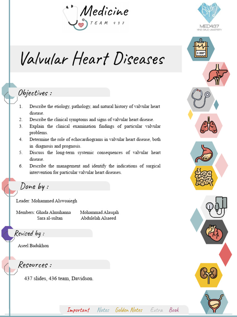 Overview of Valvular Heart Disease | PDF
