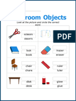 Classroom Objects Worksheet 2