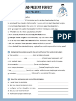 Past Simple and Present Perfect Grammar Practice Worksheet