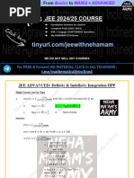 DDP Solutions JEE ADVANCED Definite & Indefinite Integration