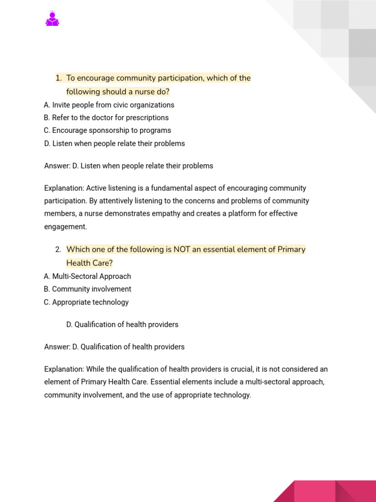 Preventive Potential in Community Health | PDF | Health Care | Tuberculosis